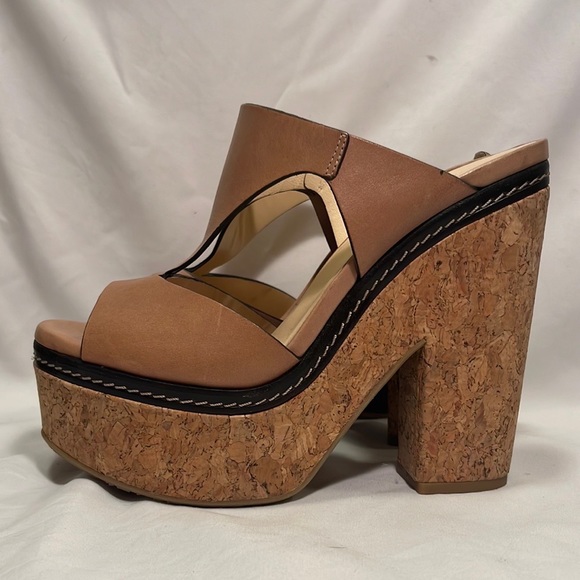 Jimmy Choo cork platform wedge size 39.5 - Picture 1 of 5
